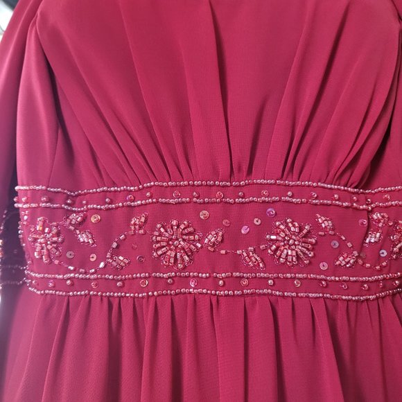 David’s Bridal Spaghetti Strap Chiffon Dress - Picture 4 of 10